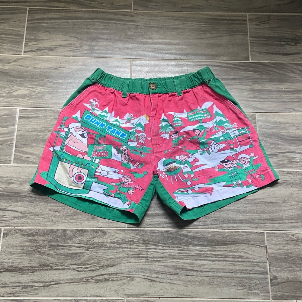 Chubbies Christmas Red and Green Men festive Shorts